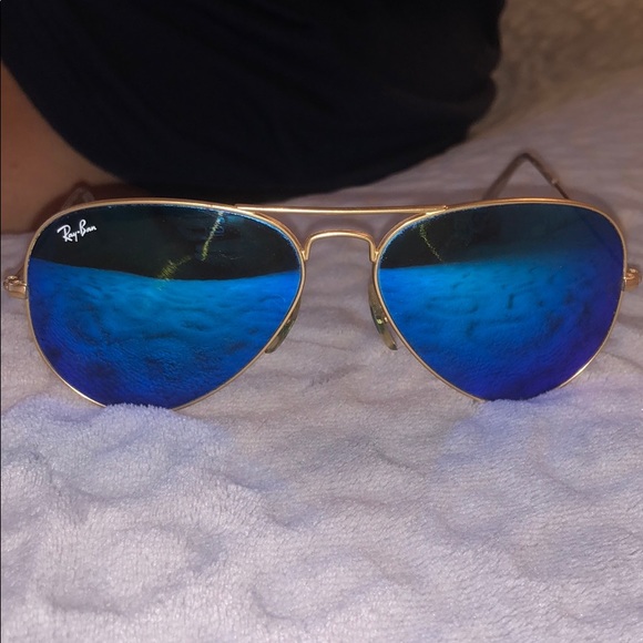 Ray bans aviator blue/purple iridescent
